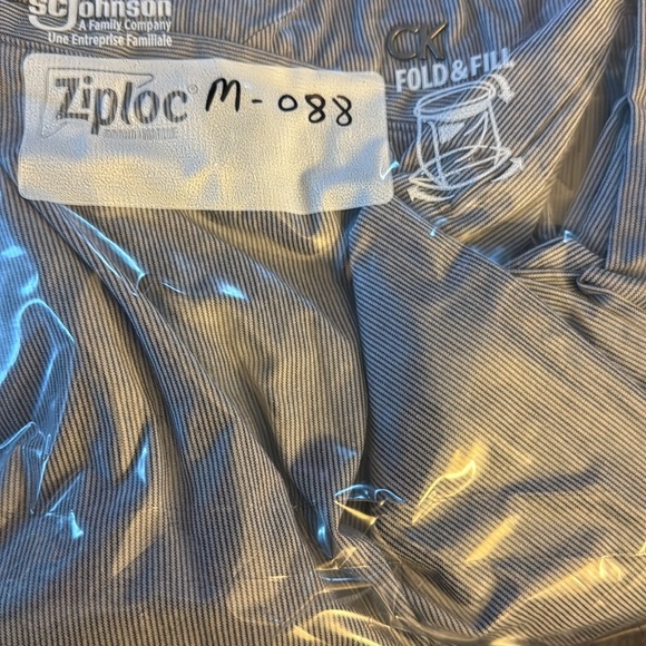 Calvin Klein Men's Blue/Gray 100% Cotton Micro Striped Career Trousers 34x32 EUC - Picture 12 of 12